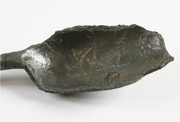 Pewter spoon bowl