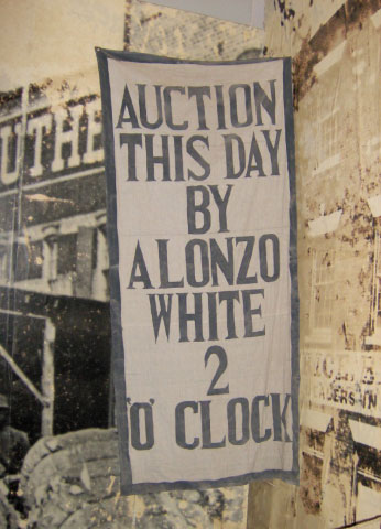 Advertisement of a slave auction