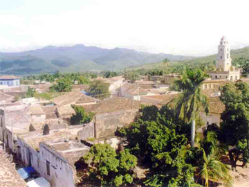 Panorama of the historical center of the colonial city of Trinidad