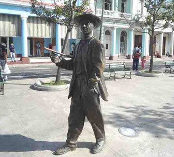 Environmental sculpture in the main avenue of Cienfuegos, Cuba