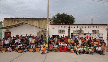 Percussion workshop in Zaña, Peru