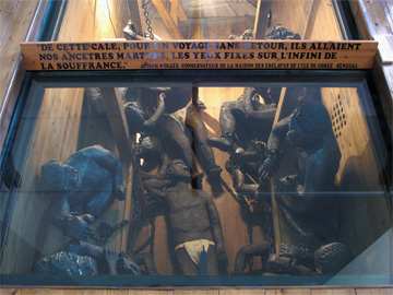 Model representing the hold of a slave ship