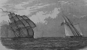 “Capture of a Brazilian Slaver by H.M.S. ‘Rattler,’ off Lagos”
