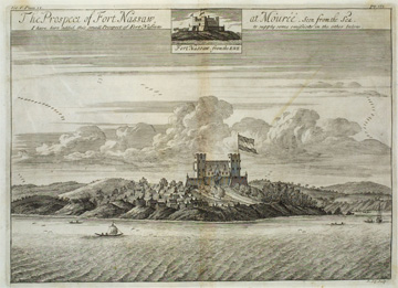 “The Prospect of Fort Nassaw at Mourü, Seen from the Sea”