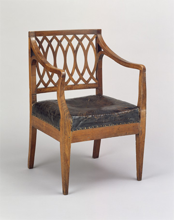 Armchair attributed to Monticello joinery