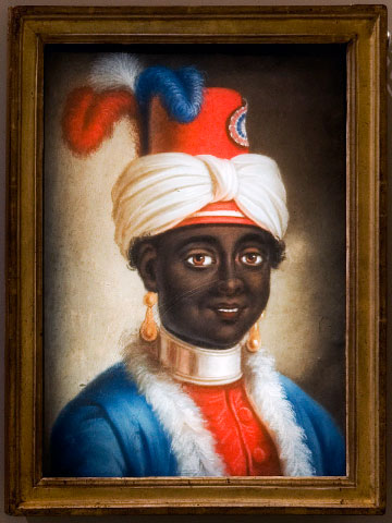 Portrait of a young slave in a republican suit