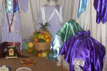 Exhibit displaying Cuban <i>Santería</i>