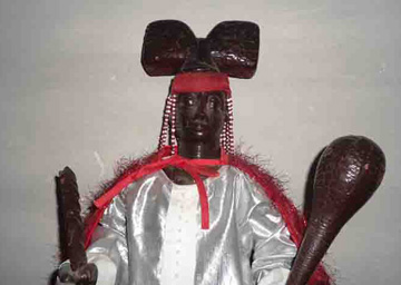 Sculptural image of Shango in the altar of the house-temple