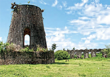 Ruins of the windmill tower and sugar complex